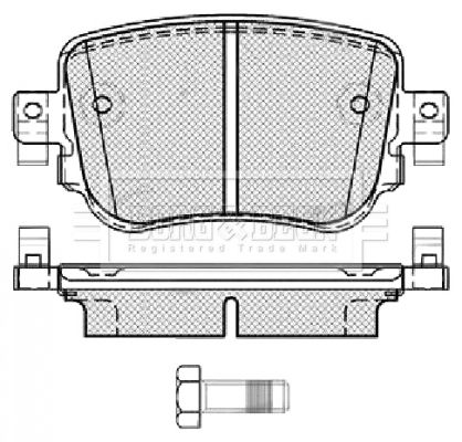 BORG & BECK Комплект тормозных колодок, дисковый тормоз BBP2448
